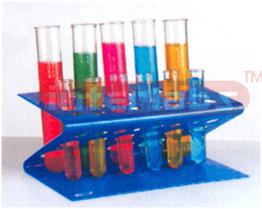 TEST TUBE STAND, METAL, Z-SHAPED